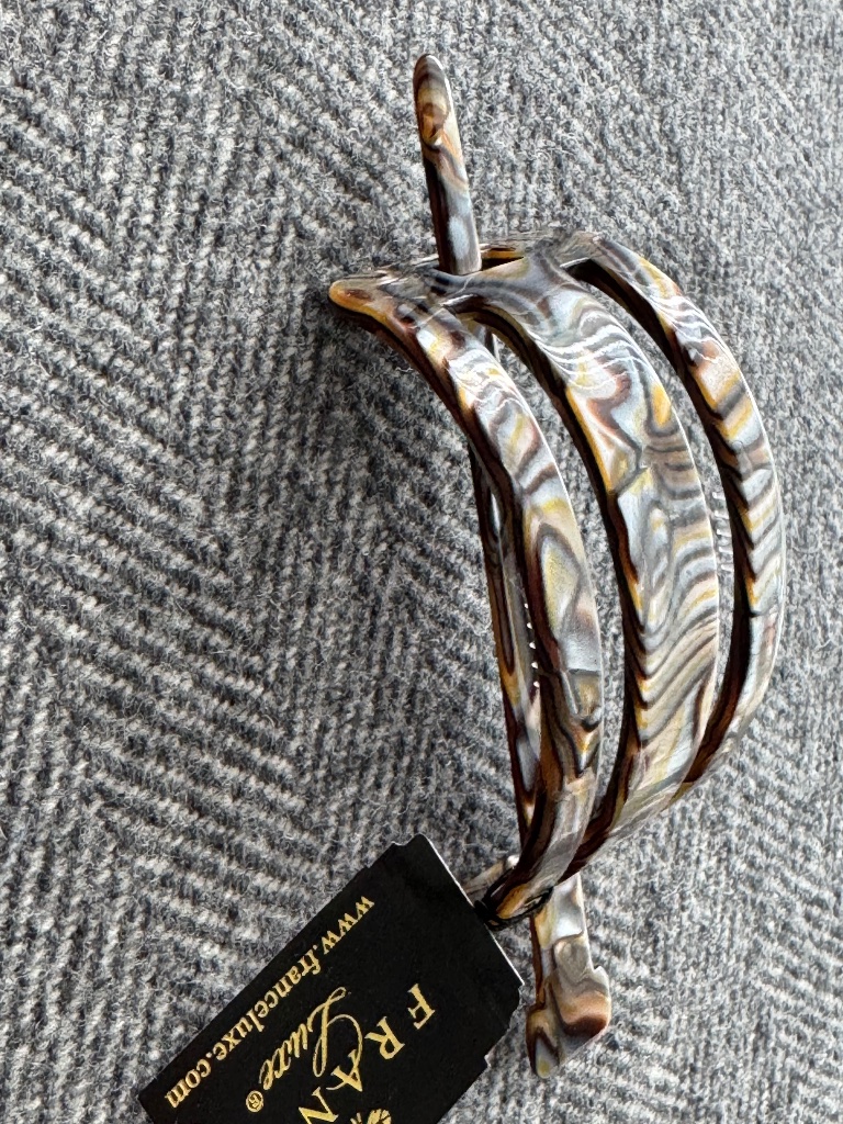 Nwt, France Luxe, Cut Out Slide Hair Accessory In Onyx Pattern — image 8 of 8